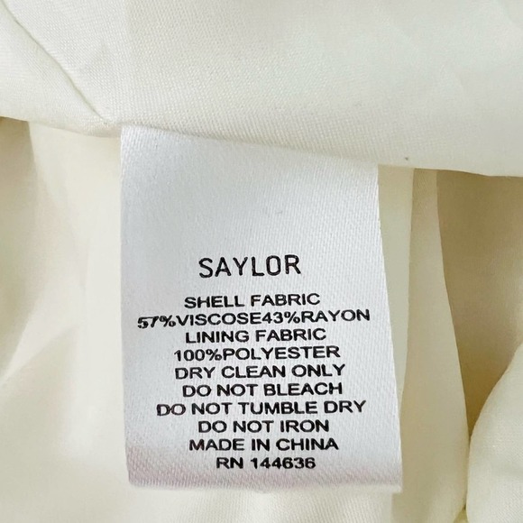 Saylor Shelby Beaded Romper Ivory/Cream Size XS - Picture 12 of 12